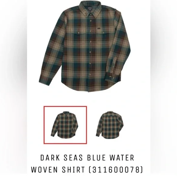 Dark Seas Flannel Button Up- NWT - Picture 7 of 10